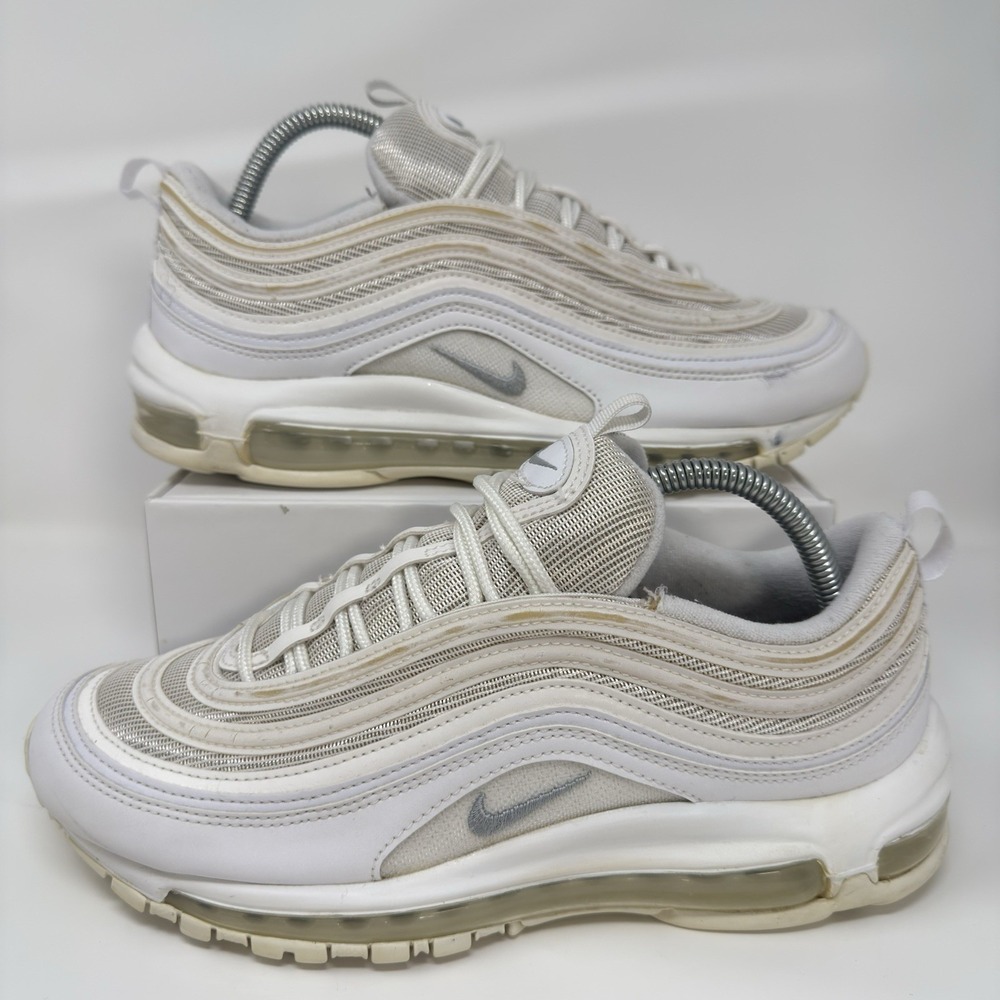 Nike Men's Air Max 97 White Wolf Grey Athletic Shoes Size 8.5 US 921826-101